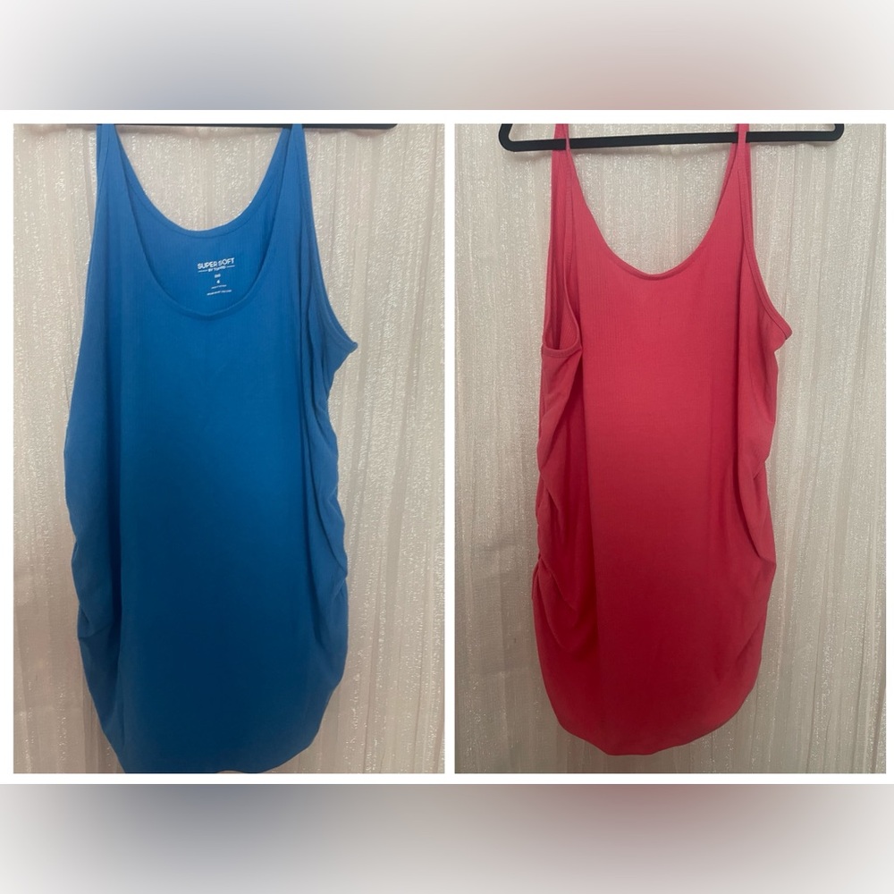 2 pack torrid ruched rib knit tank 4x
